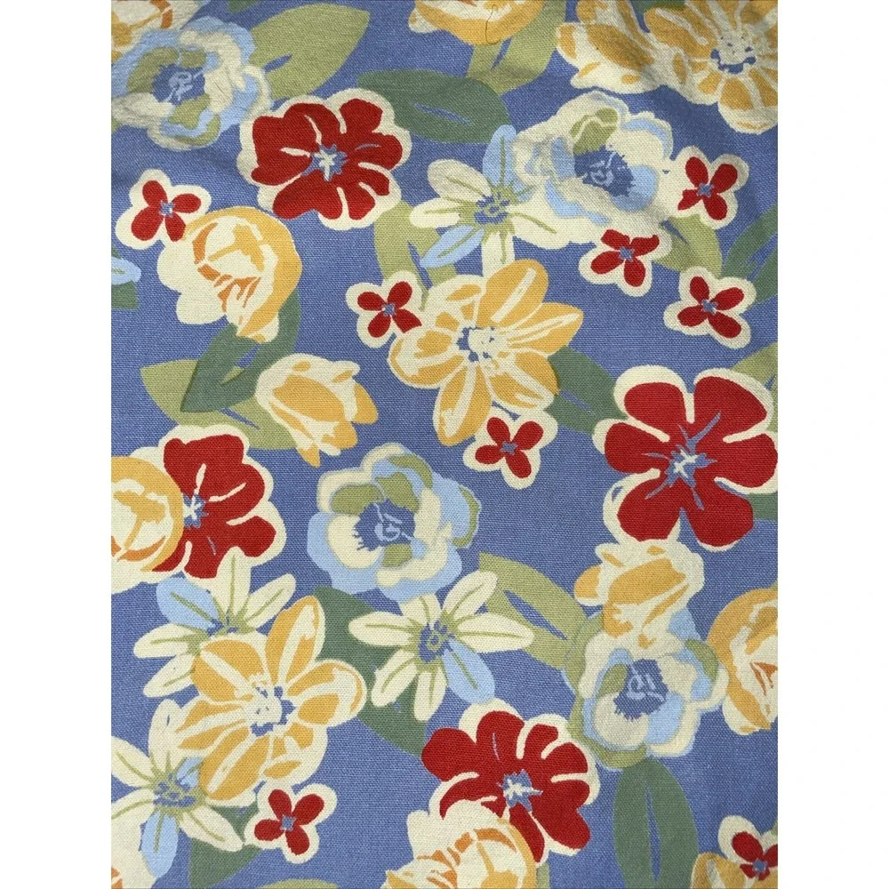XOCHI Tablecloth Blue Floral Colorful 100% Cotton 50
